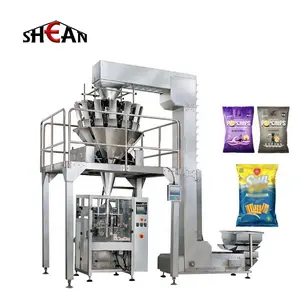 Máquina de embalagem automática de batatas fritas, alta qualidade, sementes de melão, açúcar, alimentos, lanche, máquina de embalagem