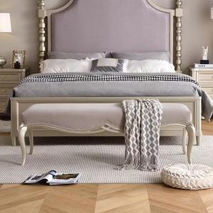 Muebles <span class=keywords><strong>de</strong></span> dormitorio para el hogar <span class=keywords><strong>de</strong></span> estilo americano, patas <span class=keywords><strong>de</strong></span> madera, <span class=keywords><strong>cama</strong></span> larga otomana, <span class=keywords><strong>cama</strong></span> <span class=keywords><strong>de</strong></span> tela moderna, banco <span class=keywords><strong>de</strong></span> pies - Product Image 3