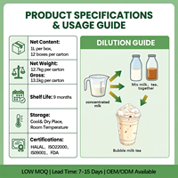 Crème fouettée légère certifiée Halal Baili Fresh 1L sans additifs, saveurs authentiques, garniture pour bubble tea, gâteau, tarte