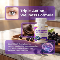 AegleWell Huile de pépins de groseille noire en gélules 60 unités 40mg GLA Soutien pour les yeux, la peau, les cheveux et le bien-être cérébral Complément alimentaire