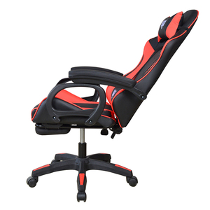 Barato personalizado negro rojo cuero giratorio PVC PU cómodo reclinable económico juego silla <span class=keywords><strong>gamer</strong></span> silla con reposapiés - Product Image 6