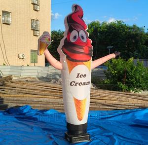Factpory venta personalizada helado y cono <span class=keywords><strong>de</strong></span> nieve bailarina <span class=keywords><strong>de</strong></span> aire inflable con signo <span class=keywords><strong>de</strong></span> flecha - Product Image 2