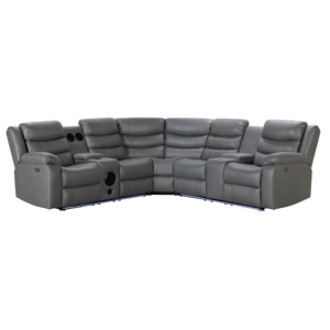Juego de Sofás Reclinables Seccionales de Esquina de Diseño Moderno Personalizado de Venta Directa de Fábrica Sillas Reclinables Tapizadas en Tela al por Mayor 7008 - Product Image 1