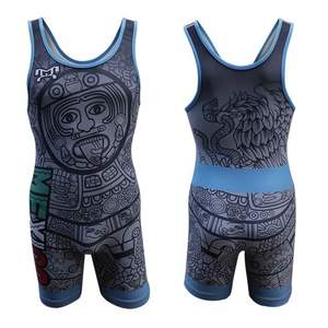 Conçu sur mesure pour hommes Taille Puls Wrestling Singlet Sublimation Imprimé Stretch Arts Martiaux Wear - Product Image 1