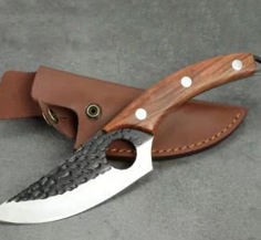 Ensemble de couteaux de boucher professionnels avec gaine en cuir pour couteaux à découper Serapian de cuisine à vendre - Product Image 2