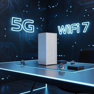 Megatower 7200Mbps <span class=keywords><strong>5G</strong></span> WiFi Router 802.11BE WiFi7 2GB RAM 1G WAN พอร์ตโมเด็มพร้อม<span class=keywords><strong>5G</strong></span> SIM Card Firewall & VPN - Product Image 1