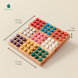 Sudoku couleur : Puzzle Sudoku en bois 9x9, grille multicolore, jeu de logique avec pions, casse-tête, jeu de stratégie éducatif pour enfants et adultes - Product Image 3