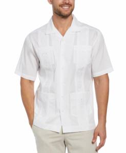 Camisas de <span class=keywords><strong>Guayabera</strong></span> de manga corta personalizadas para hombre, camisas de cuello cubano para hombre, fábrica de verano OEM - Product Image 2
