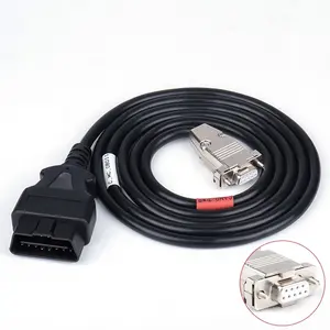 Outils de diagnostic de voiture OBD 16pin Scanner Male To RS232 db9 Female Plug Convertor Interface Serial Extension Connector Cable Adapte