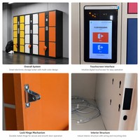 Système de casiers électroniques intelligents avec écran tactile, contrôle d'accès, armoire composite multi-portes pour salle de sport, campus, hôtel