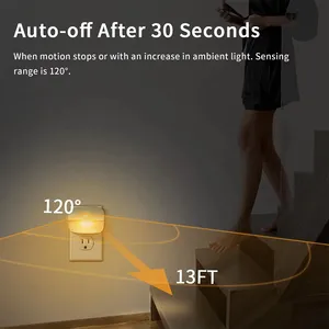 Portable Led Night Light Motion Sensor Lamp Bedroom EU/US Plug Sleeping Mini Bed Automatic <strong>Nightlight</strong> Warmer for Small Bedroom - Product Image 5