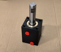 Mini vérin hydraulique carré vertical à double effet, avec roulement, diamètre de trou de 40 mm, pression de 140 bars, pour moules