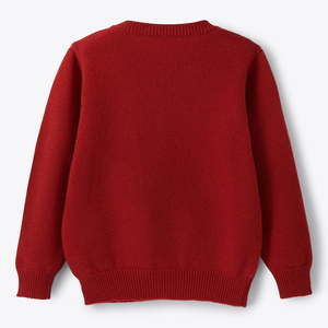 Usine personnalisé moche pull de noël hiver rouge à manches longues brodé motif fauve noël tricot filles chandails pull - Product Image 3