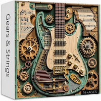 Puzzle de guitare steampunk en bois à 1000 pièces, kit de modélisme artisanal, décoration de bureau, cadeau