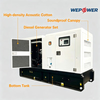Générateur diesel Cummings Super Silent d'origine 50 kVA 20 kW 30 kW 40 kW 50 kW 60 kW 70 kW 80 kW 100 kW 200 kW
