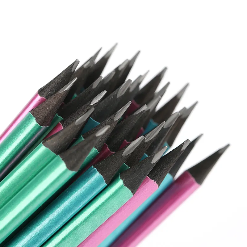 Promotional Wholesale Standard blackwood HB 2b pencils customized bulk pensils round black pencil