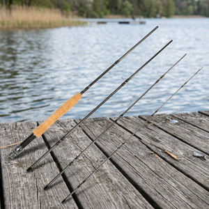 NOUVELLE Canne à pêche à la mouche en carbone légère et portable de 2,1 m, 2,4 m, 2,7 m, 1,98 m avec poignée en liège pour la pêche en eau salée, en lac et en rivière - Product Image 3