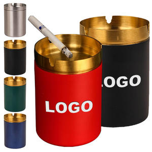 Cenicero de Coche de Acero Inoxidable Personalizado con Logotipo Láser, Cenicero de Alta Gama Resistente al Viento, Venta al por Mayor - Product Image 1