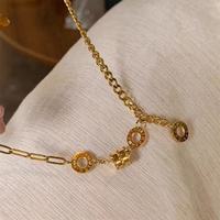Bracelet Gaovo élégant et polyvalent en forme de sablier avec perles porte-bonheur, en acier inoxydable plaqué or, résistant au ternissement, bijoux de mode pour femme