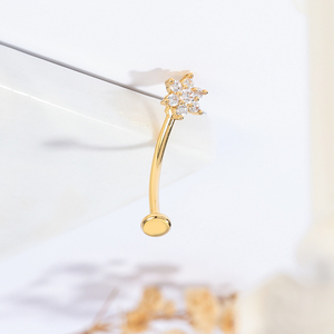 <span class=keywords><strong>Piercing</strong></span> da <span class=keywords><strong>Ombelico</strong></span> all'Ingrosso in Acciaio Inossidabile 316 Oro <span class=keywords><strong>Argento</strong></span> con Zircone - Product Image 4