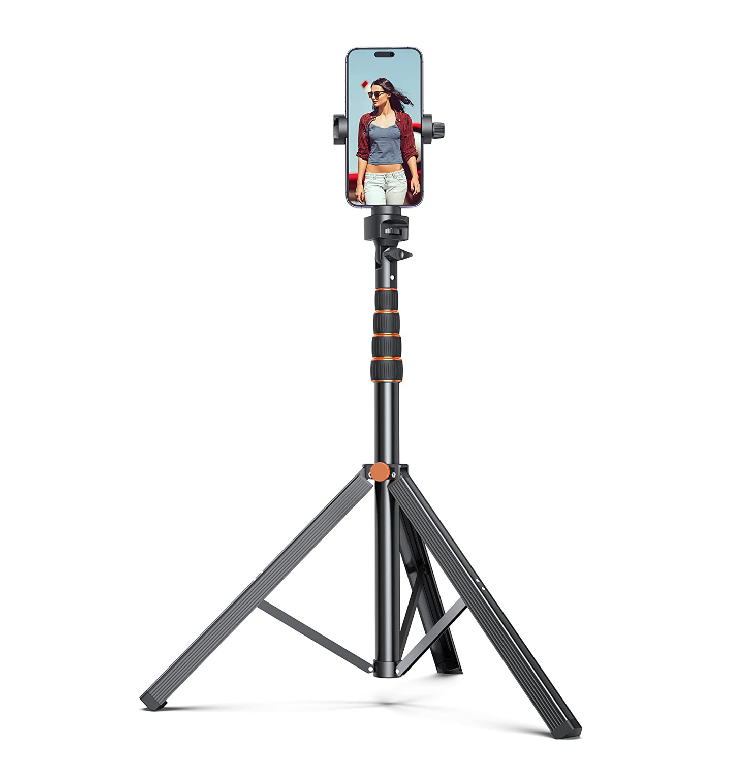 Penjualan laris Tripod kamera aluminium luar ruangan anti-selip stabil lipat Tripod profesional untuk fotografi Tiktok langsung