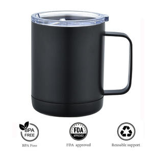 <span class=keywords><strong>Tazza</strong></span> da Caffè in Acciaio Inossidabile con Coperchio, Thermos per Tè e Caffè, Base in Silicone Antiscivolo, Resistente, da Viaggio - Product Image 4