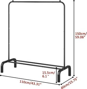Modern Minimalist Adjustable Height Metal Living Room Coat <b>Rack</b> with Single Pole Design - Product Image 2
