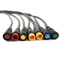 Tahan air PVC tembaga Core 2/3/4/5/6 Pin adaptor kabel Harness optik tampilan Bafang untuk Ebike/suku cadang sepeda motor 1m 220V