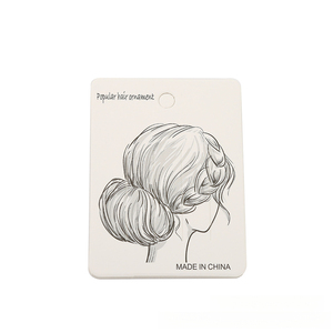Emballage <span class=keywords><strong>en</strong></span> carton imprimé DIY pour accessoires de cheveux et pinces à cheveux motif 'Simple Sketch Girl' - Product Image 5