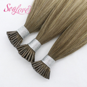 Extensions de cheveux humains de qualité supérieure européennes, 18 pouces, pointes plates I/V/<span class=keywords><strong>U</strong></span>/Y, kératine, sans nœuds, cheveux raides - Product Image 2