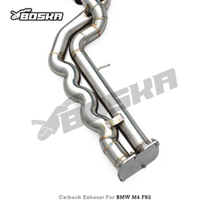 ท่อไอเสียกลางแบบกำหนดความยาวได้เองสำหรับ BMW M3/M4 F80/F82/F83 3.0T ปี 2015-2017 ยี่ห้อ Boska ผลิตจากสแตนเลส พร้อมท่อ Z ขนาด 63 มม./70 มม. - Product Image 2
