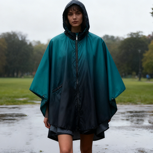 Factory Music <strong>Festivals</strong> Rain <strong>Poncho</strong> with Pocket <strong>Waterproof</strong> Unisex Rain Jacket <strong>for</strong> Hiking, Camping Custom Raincoat with Hooded - Product Image 2