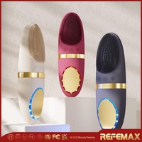 Brosse nettoyante pour pores à ultrasons Ice Cold Hydra Dermabrasion, appareil de beauté facial en silicone rechargeable par USB, étanche, pour usage domestique