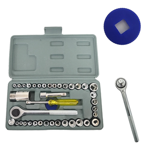 Set di 40 Pezzi di Attrezzi per Riparazione Auto e Moto, Kit Chiavi a Bussola e Cricchetto - Product Image 1