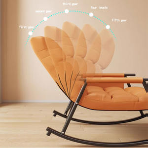 豪華レジャーレイジーロッキングチェア耐久性金属フレームラウンジチェアリビングルーム調整可能ソファチェア - Product Image 4