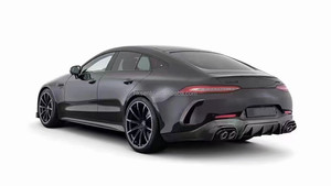 Kit carrosserie pour Mercedes AMG GT63, style Babos amélioré, en fibre de carbone : Lame avant, jupes latérales, diffuseur, spoiler, tuyau d'échappement - Product Image 4