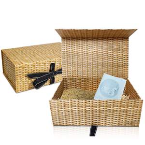 Bamboo Storage <b>Box</b> <b>Hamper</b> Baskets for Gifts <b>Empty</b> Organizer Valentines Gift <b>Box</b> - Product Image 1