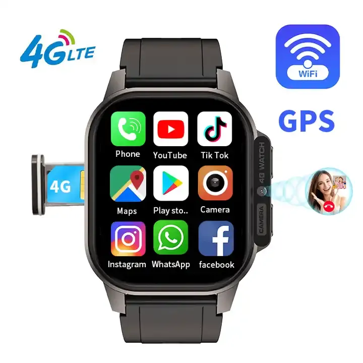 2024 New wearable devices Wholesale 4G Smart Watch for Men Women V62 AMOLED Touch IP67 GPS Phone Calling SmartWatch sim card