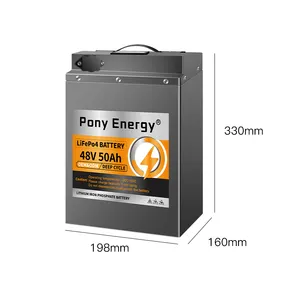 Pony énergie Offres Spéciales Lithium Fer Phosphate 48v 200ah 150ah 100ah 10kwh Lifepo4 Batterie Véhicule Lfp E-Moto Batterie