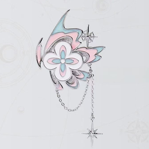 Broches de metal elegantes y modernos para mujer, insignias de esmalte con inicial, colgantes de moda para parejas de boda, regalo del 7 de marzo - Product Image 3