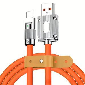 Cable de Carga Rápida y Transferencia de Datos USB Tipo C de 1M con Conector de Aleación de Zinc de 100W, Venta Caliente de Fábrica, para Teléfonos Móviles - Product Image 1