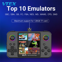 Console de jeu vidéo rétro portable avec écran carré IPS de 3,0 pouces, 128 Go de stockage TF, prise en charge de 10 émulateurs, corps métallique, jeu classique