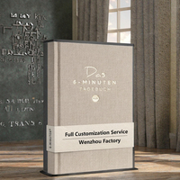 Carnet de planification quotidienne A5 OEM, couverture rigide en lin, couverture personnalisée, papier épais pour les affaires et la journalisation