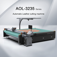 Système de reconnaissance par caméra industrielle entièrement automatique AOL 3235, machine de découpe de cuir PU