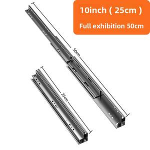 Rail coulissant en forme de L robuste Glissière de <span class=keywords><strong>tiroir</strong></span> Rail de guidage à billes en acier à trois sections Rail de rail monté au fond à angle droit - Product Image 6