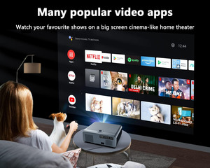 Rạp Hát Tại Nhà Máy Chiếu 4K Video 1000 ANSI <span class=keywords><strong>Lumens</strong></span> <span class=keywords><strong>LED</strong></span> Xách Tay Được Xây Dựng Trong TV Sticker Netflix PS5 4K Thông Minh Máy Chiếu - Product Image 6