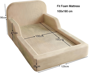 <span class=keywords><strong>Letto</strong></span> a pavimento in schiuma <span class=keywords><strong>Montessori</strong></span> in offerta speciale per camerette dei bambini, mobili sicuri per bambini, letti con telaio morbido e materasso in spugna, preassemblati - Product Image 5