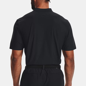 Chemises polo de golf pour hommes de haute qualité personnalisées, noires, avec fermeture éclair, col zippé, t-shirts polo tendance pour hommes - Product Image 2