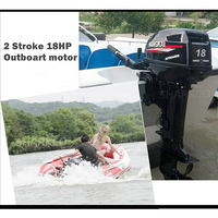 Moteur hors-bord pour bateau à essence 2 temps 18 CV à arbre court avec démarrage électrique, haute qualité, moteur hors-bord Hangkai 18 CV 2 temps