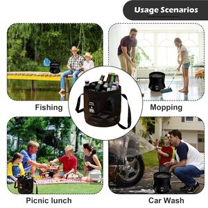 Thùng đựng nước gấp gọn nhẹ, xô gấp gọn di động dùng cho câu cá, cắm trại, đi bộ đường dài, rửa xe, <span class=keywords><strong>20L</strong></span> - Product Image 2